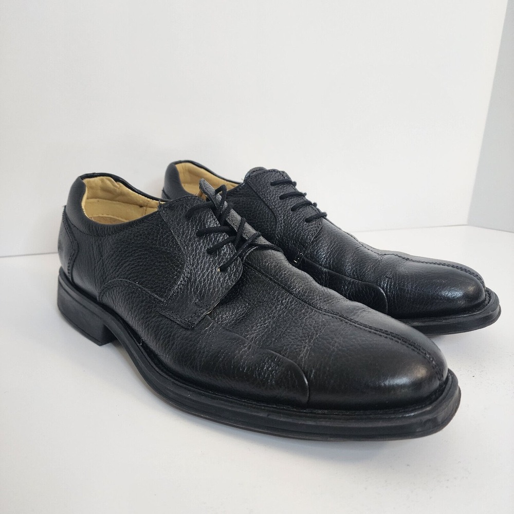 Studio Belvedere Bay Bridge Oxford Black Pebbled Leather‎ Shoes Mens 10D